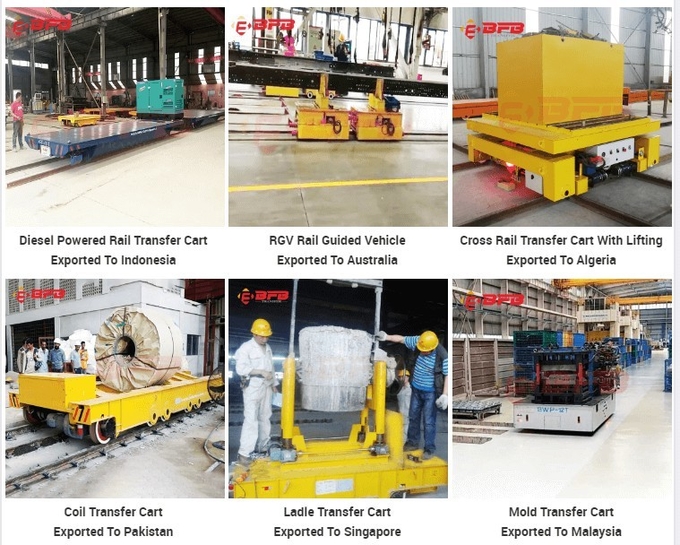 50 Ton Steerable Transfer Conveyor Trolley automatisierte Produktionsstätte